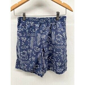 Boys Size Large 14-16 Columbia Swim Shorts Navy Mesh Lining